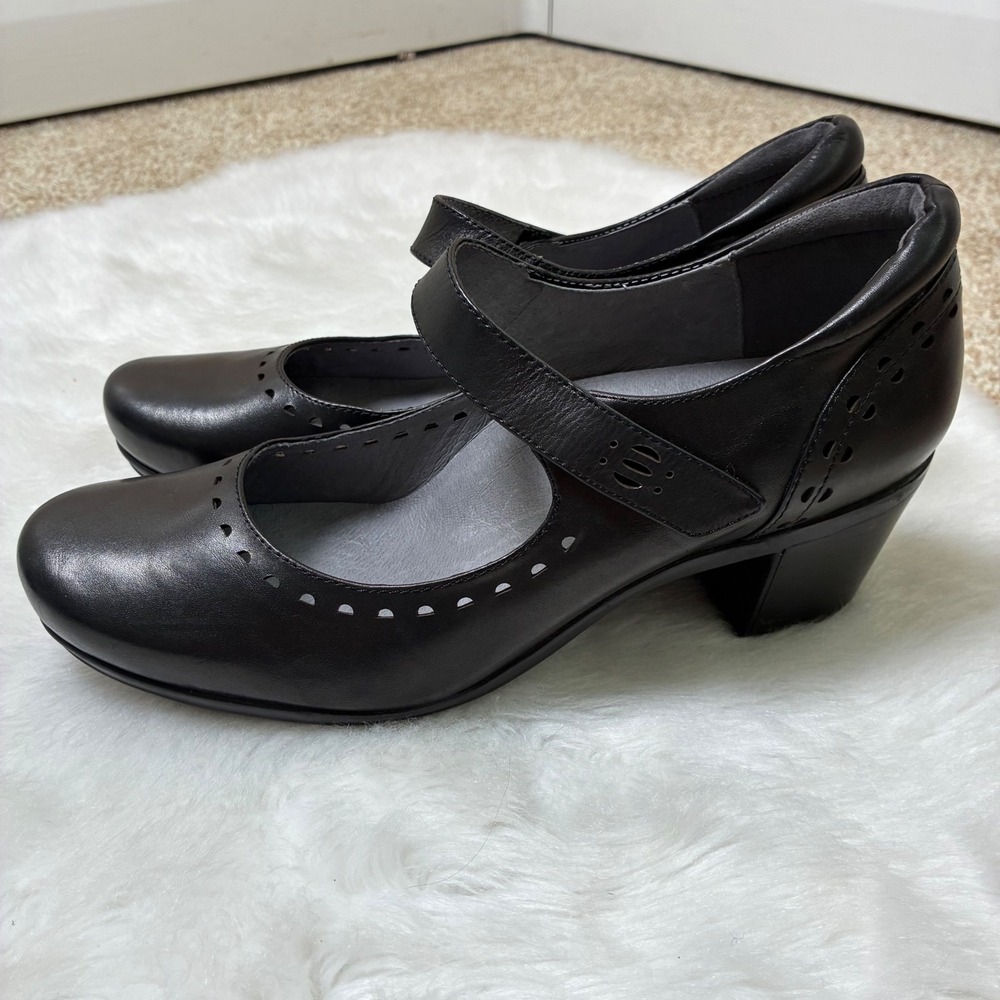 ABEO BioSystem Penny Mary Jane Pumps Black Leather Comfort Orthotic Women 10 M